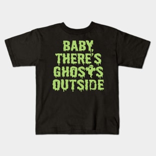 Funny Halloween Ghost Trick Or Treat Slogan Funny Meme Kids T-Shirt